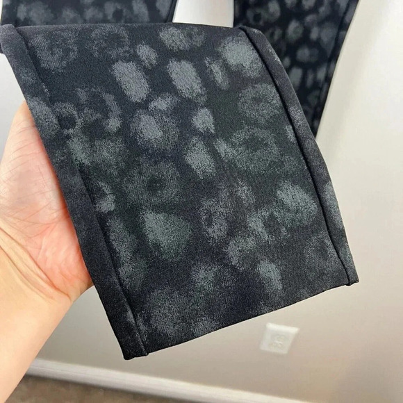 Rag & Bone Simone Pants Size 2 Leopard Print Ankle Cropped Mid Rise Black Work - Picture 9 of 13